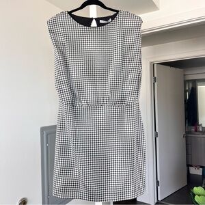 Violeta By Mango Black & White Gingham Check Dress- Size XL/XXL